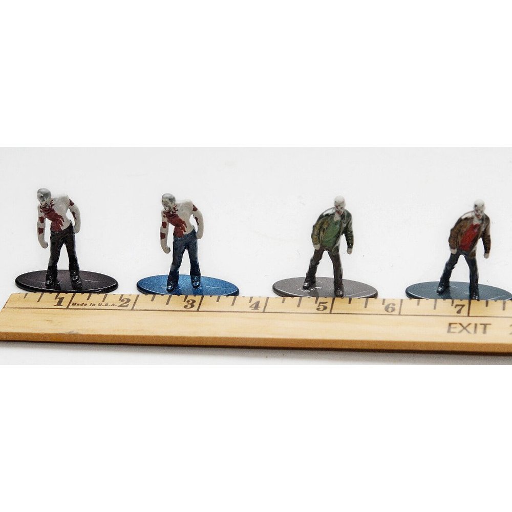 Jada Toy Metal figs Nano The Walking Dead Diecast Qty: (4) Zombie toys